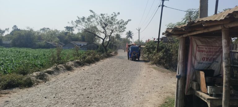 उखड़ी सतह के कारण आवागमन जोखिम भरा