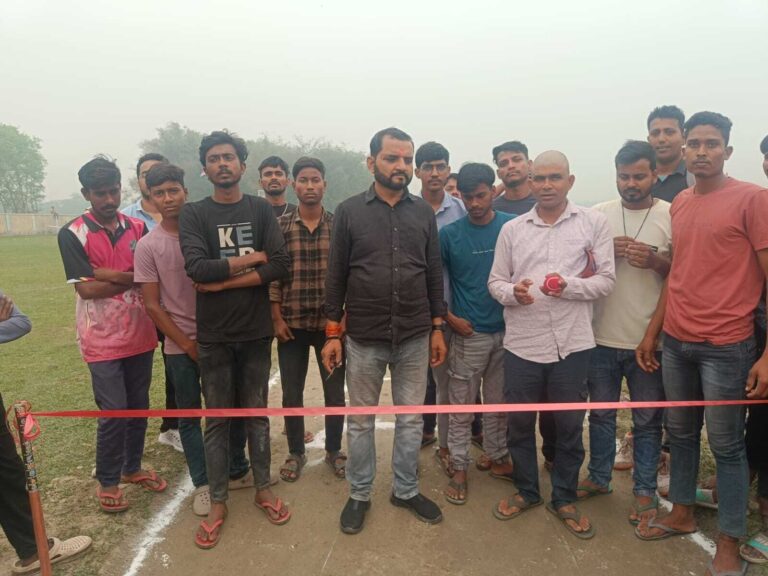 पूर्व मुखिया ने किया क्रिकेट टूर्नामेंट का उद्घाटन