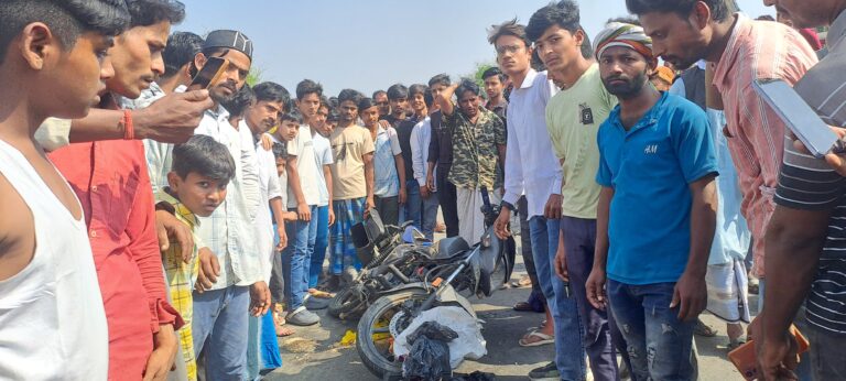 ट्रक की टक्कर से बाइक सवार की मौत