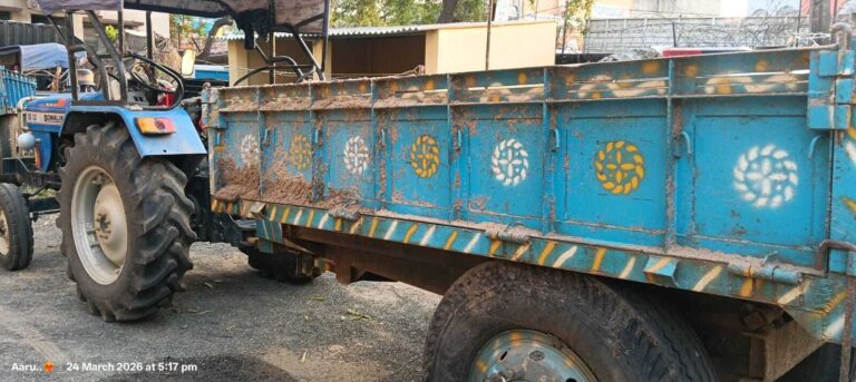 लठाने घाट से अवैध बालू लोड ट्रैक्टर जब्त, चालक फरार