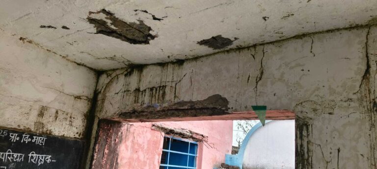 जर्जर छत के नीचे भविष्य गढ़ने को मजबूर है छात्र