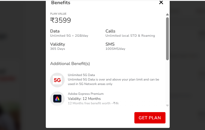 Jio, Airtel और Vi के इस प्लान से सालभर रिचार्ज से छुट्टी, मिलेगा अनलिमिटेड डेटा और बहुत कुछ 1 Airtel का 3599 रुपये वाला प्लान