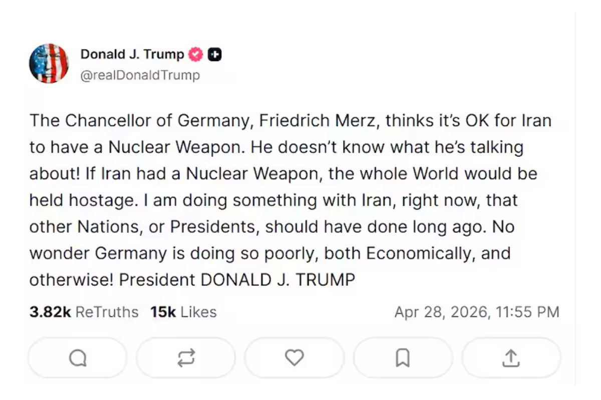 Donald Trump Slams German Chancellor