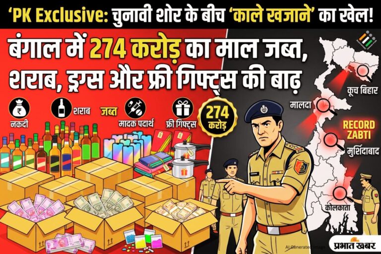 चुनावी शोर के बीच ‘काले खजाने’ का खेल! बंगाल में 274 करोड़ का माल जब्त, शराब, ड्रग्स और फ्री गिफ्ट्स की बाढ़