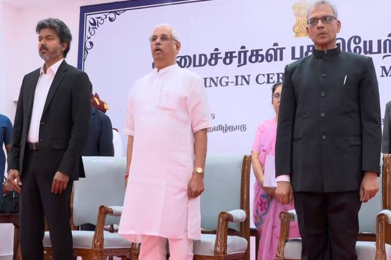 तमिलनाडु के सीएम विजय ने किया कैबिनेट का विस्तार, दो कांग्रेसी सहित 23 मंत्रियों ने ली शपथ