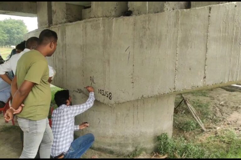 झमटा-महिषाकौल पुल की जांच करने पहुंची टीम, मीडिया से बनाई दूरी, धधकती धूप में स्टार्ट रही अफसरों की फॉर्च्यूनर