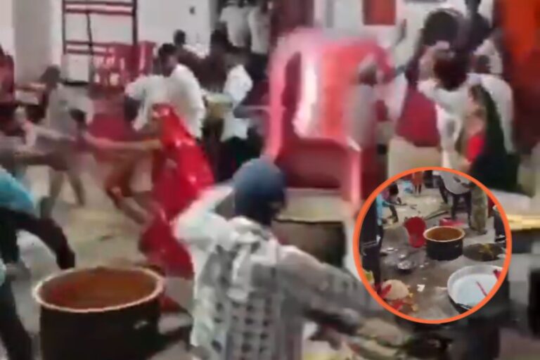 शादी में छोटी सी बात पर बवाल: कुर्सियां चलीं, मारपीट का वीडियो वायरल