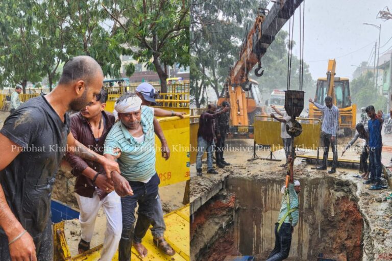 Atal Path Accident: सर्विस लेन में करीब 20 फुट गहरे गड्ढे में गिरा राहगीर, एक घंटे के बाद क्रेन से किया रेस्क्यू, ऐसे हुए अनियंत्रित..