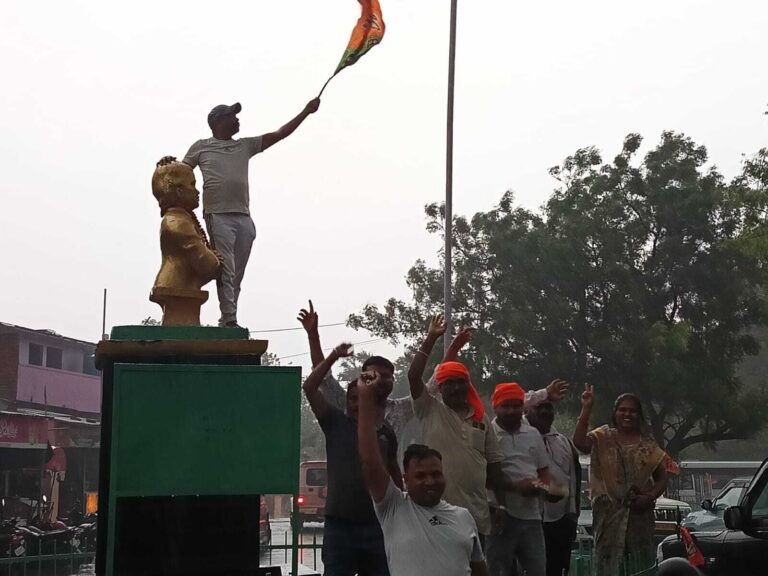 भाजपाइयों ने पिपरवार में मनाया जश्न