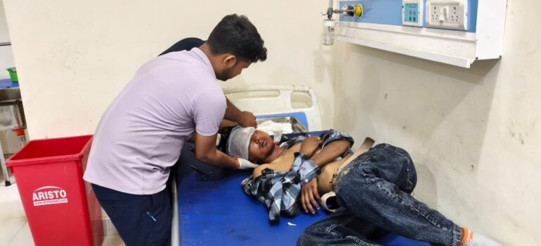 Giridih News :सड़क दुर्घटना में बाइक सवार मामा-भांजा जख्मी