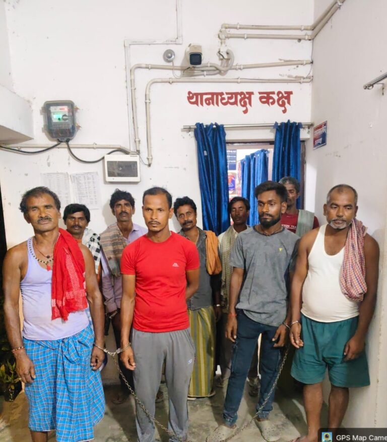 कोढ़ा पुलिस ने नौ शराबियों को किया गिरफ्तार