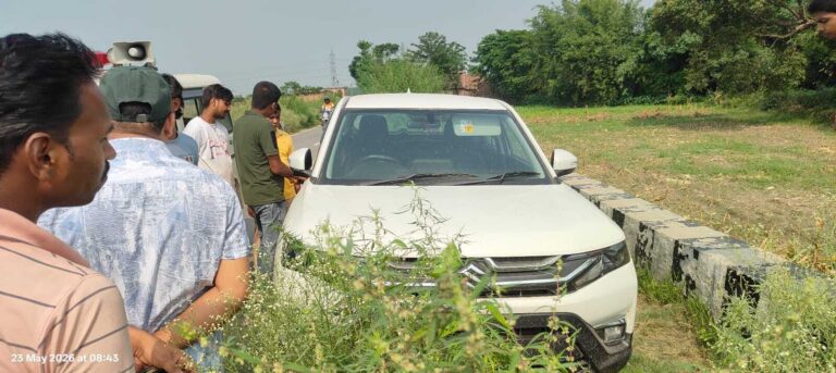 लावारिस चार पहिया वाहन मिलने से क्षेत्र में फैली दहशत, जांच में जुटी पुलिस