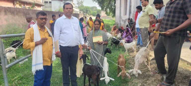 45 किसानों के बीच 135 बकरी वितरण
