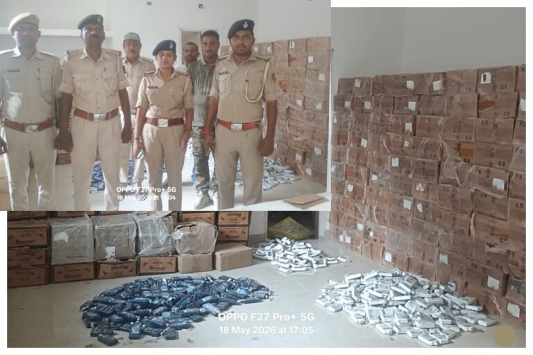दरभंगा: शराब तस्करों पर बड़ी कार्रवाई, मकई खेत और घर से 2690 लीटर विदेशी शराब बरामद