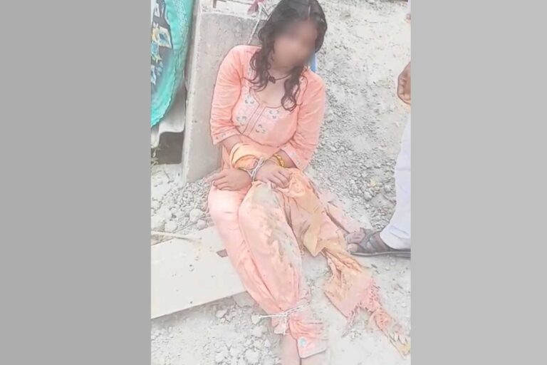 मोतिहारी: पति ने पत्नी को रस्सी से बांधकर घंटों किया प्रताड़ित, पुलिस ने छुड़ाया