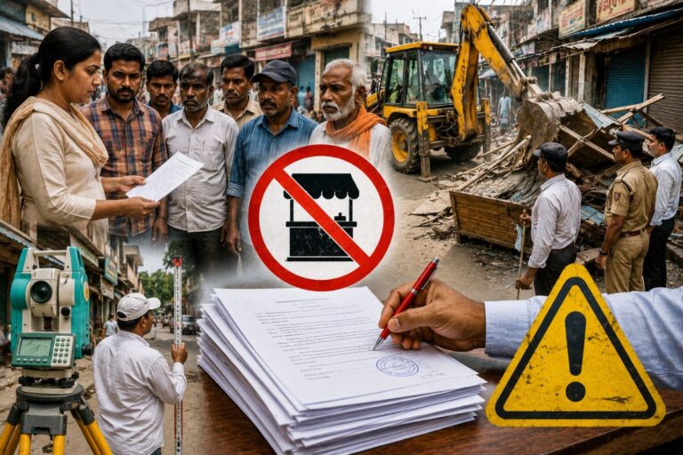 सीतामढ़ी: अतिक्रमण पर बड़ा एक्शन, 150 दुकानदारों को 17 दिनों का अल्टीमेटम