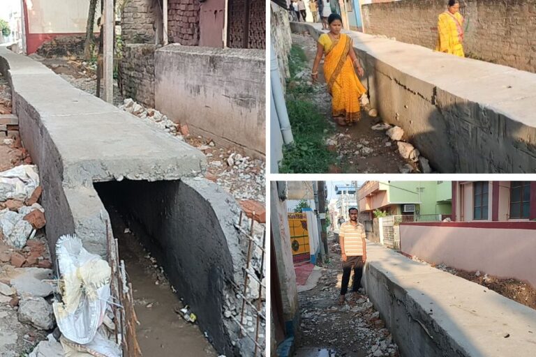 आनंदबाग के लोग दुखी, नगर निगम से किया सवाल – घर से बाहर कैसे निकले ?