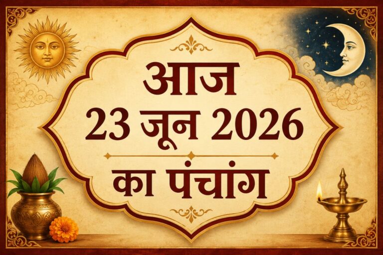 Aaj Ka Panchang 23 June 2026: आज है शुद्ध ज्येष्ठ शुक्ल पक्ष नवमी उपरांत दशमी तिथि, जानिए शुभ अशुभ समय और राहुकाल