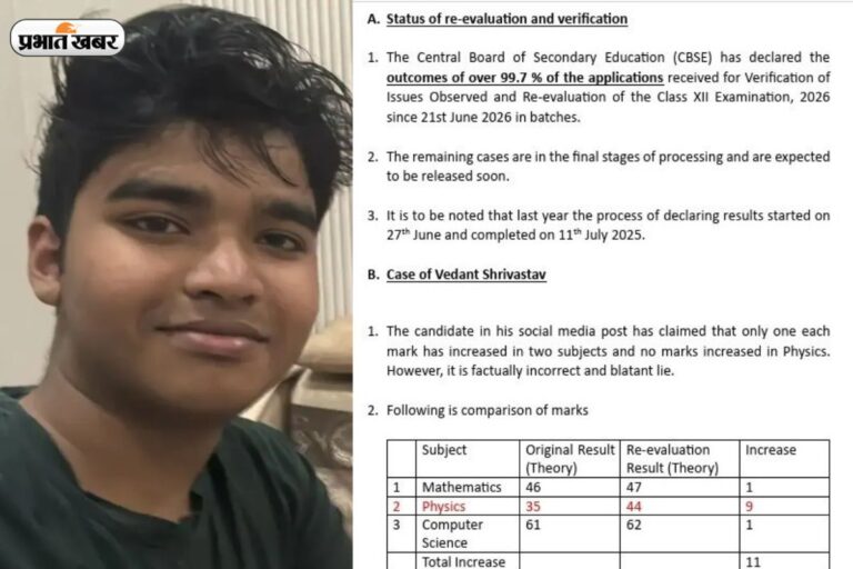 CBSE 12th Result में Re-evaluation के बाद भी सोशल मीडिया पर बहस, वेदांत ने बोर्ड को दिया करारा जवाब