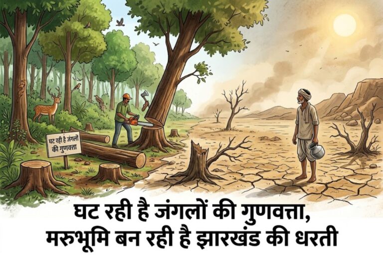 घट रही है जंगलों की गुणवत्ता, मरुभूमि बन रही है झारखंड की धरती