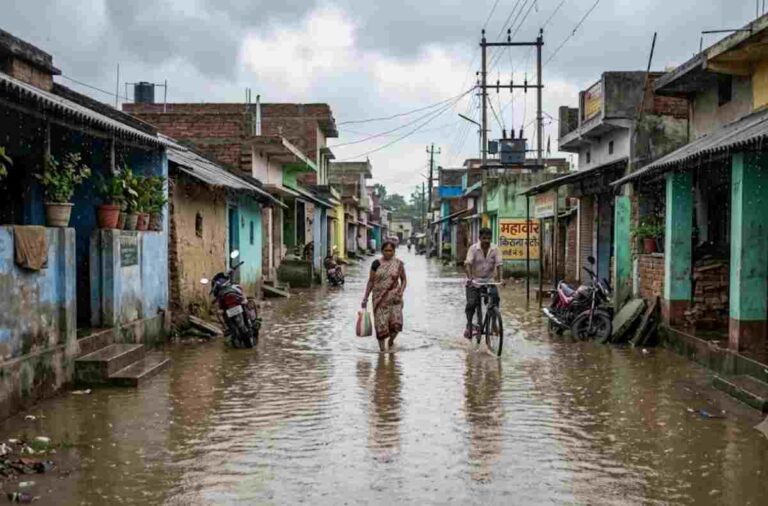 मानसून से पहले ही डूबने लगा मधुबनी का यह मोहल्ला, हल्की बारिश में सड़कें बनीं तालाब