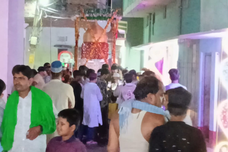 मनेर में इमामबाड़े पर बड़ी ताजिया की स्थापना, ‘या हुसैन-या अली’ के नारों से गूंजा नगर, शर्बत और खिचड़ा का हुआ वितरण