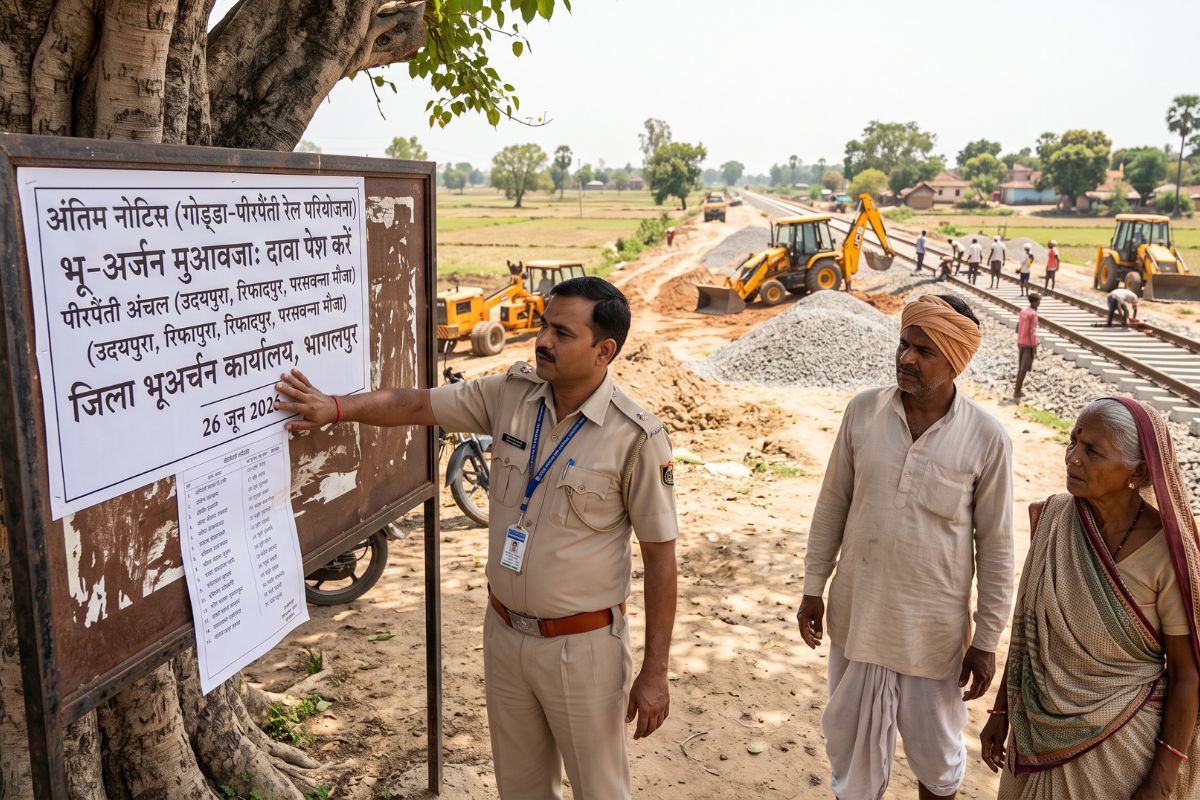 मुआवजा दावा नहीं करने वाले रैयतों को अंतिम नोटिस, भू-अर्जन प्रक्रिया में तेजी 1 Godda Pirpainti Rail Project