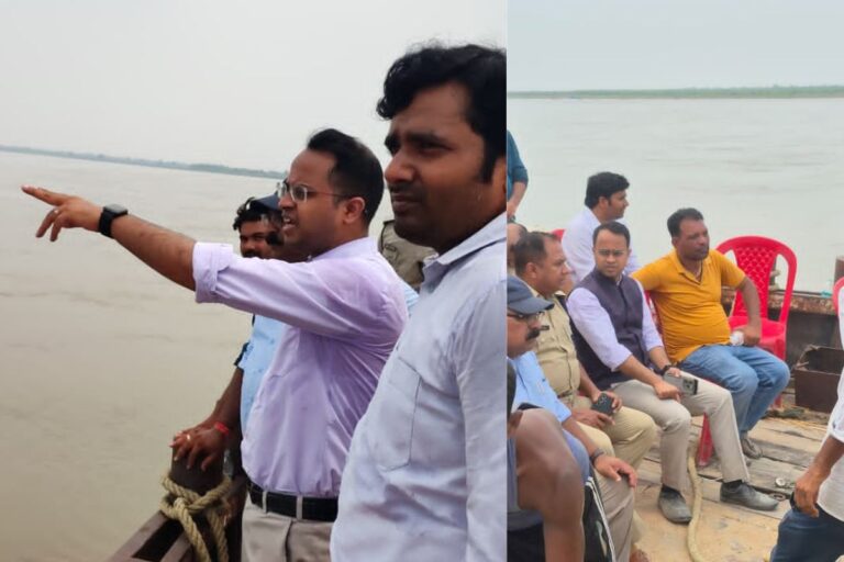 बाढ़ से पहले अलर्ट मोड में सारण प्रशासन, DM-SP पहुंचे हेजलपुर, 30 जून तक हर हाल में पूरा होगा कटाव का कार्य