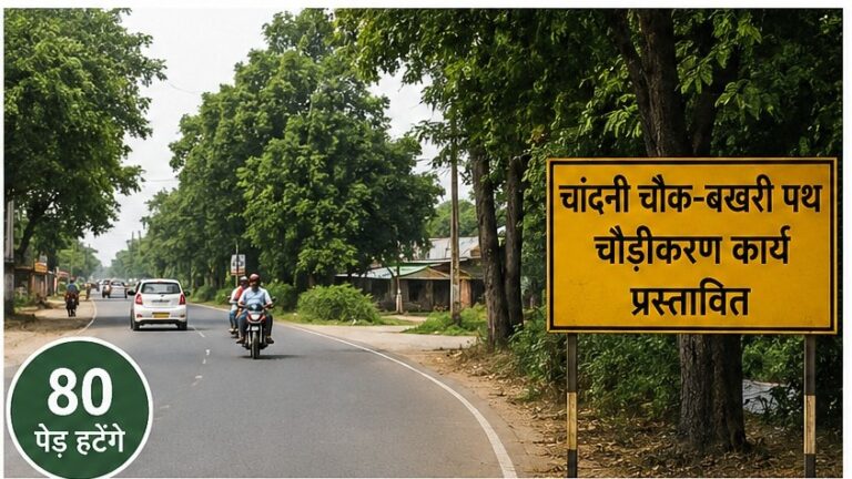 मुजफ्फरपुर: चांदनी चौक-बखरी पथ के चौड़ीकरण के हटेंगे 80 पेड़, मिला वन विभाग की एनओसी