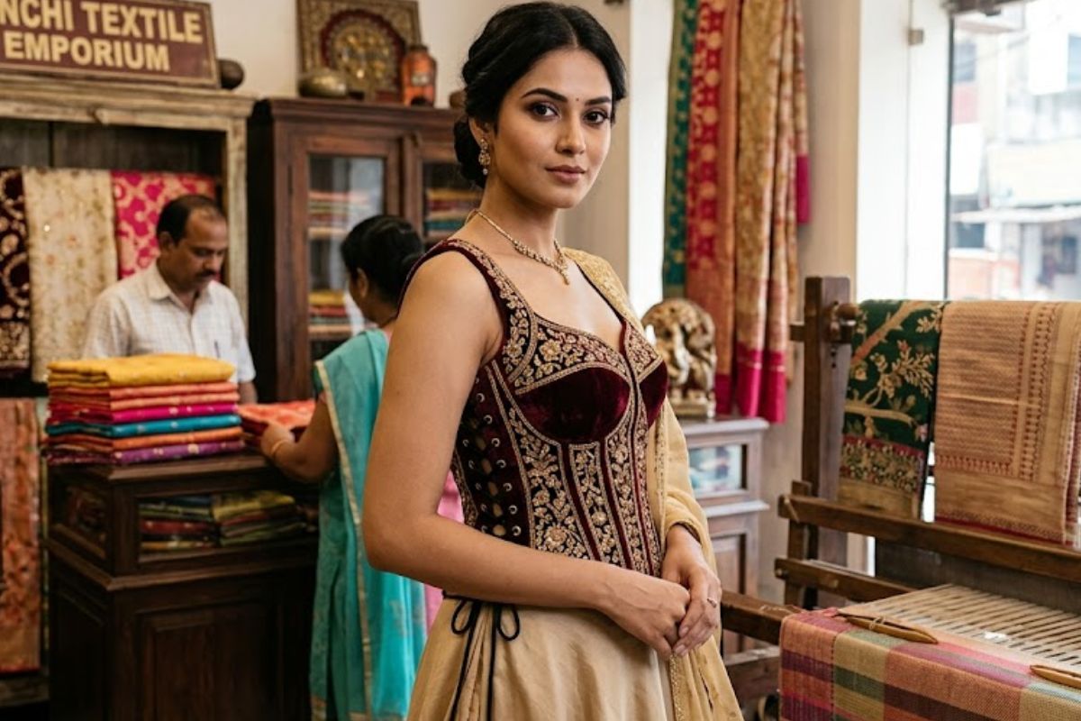 ये हैं 10 नए ब्लाउज डिजाइन्स, जो बदल देंगे आपकी साड़ी का पूरा लुक 9 Cape Blouse Design 1