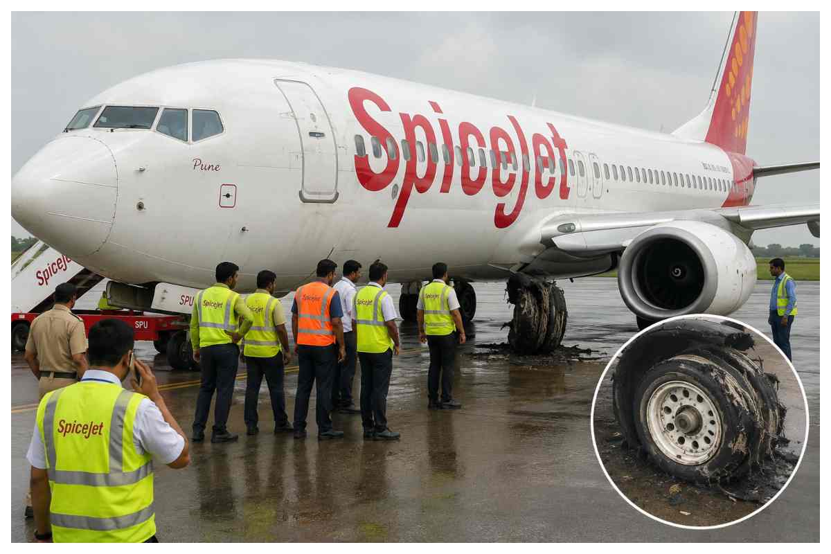 Darbhanga Airport News Spicejet Flight Tyre Burst Indigo Flight Diverted Patna 2