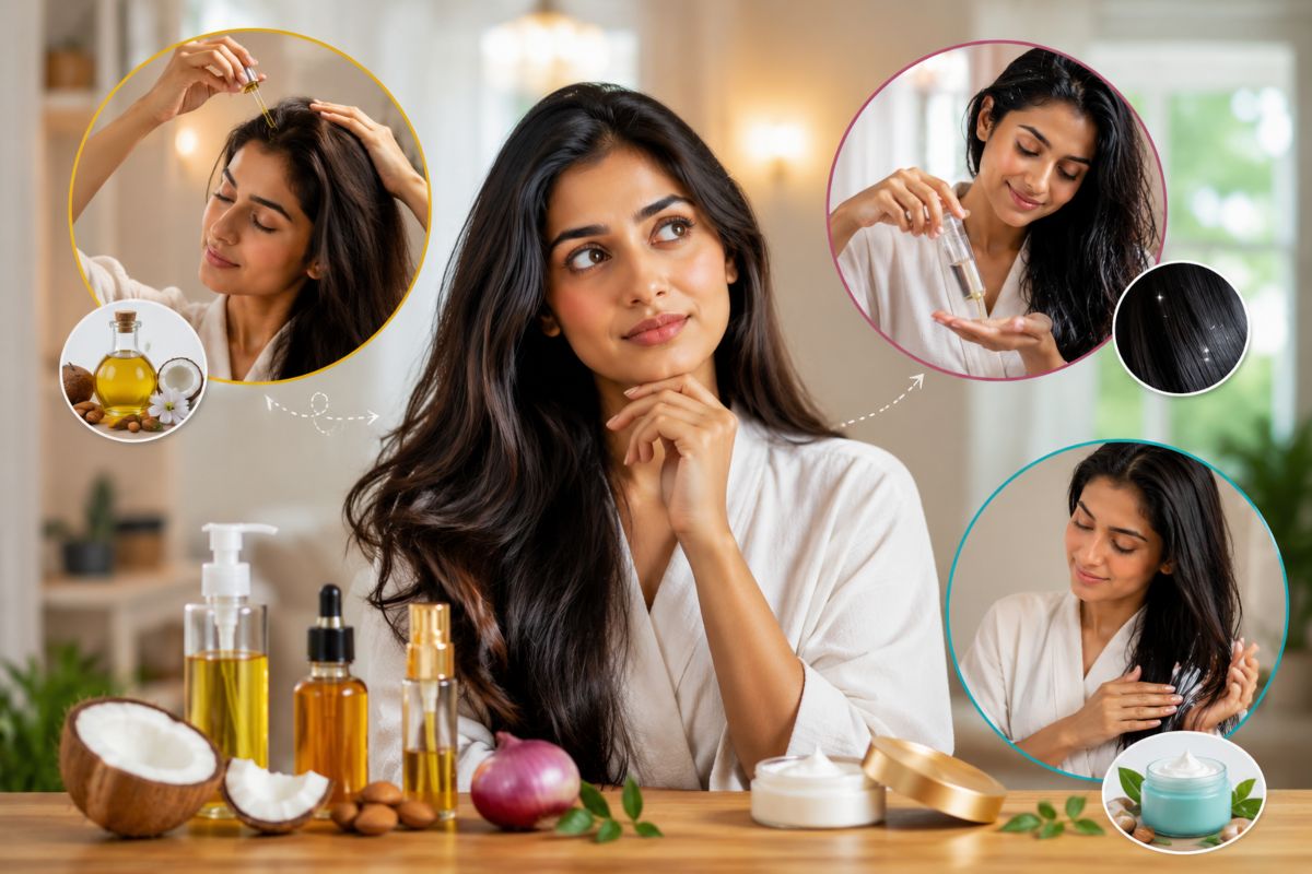 हेयर ऑयल, सीरम या फिर क्रीम? जानिए आपके बालों के लिए कब किसका इस्तेमाल है सबसे बेस्ट 1 Hair Care Products Guide