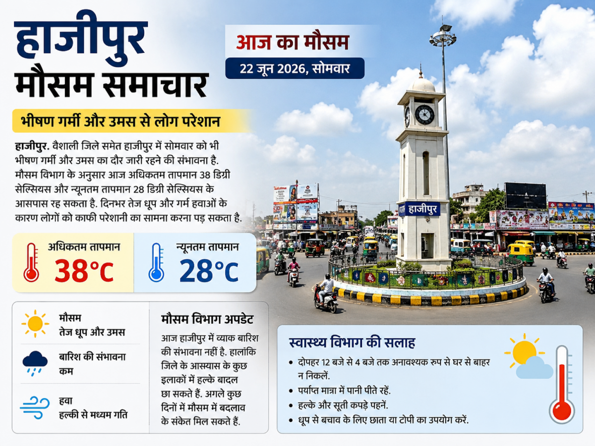 हाजीपुर में भीषण गर्मी और उमस से लोग परेशान, बारिश के लिए करना होगा इंतजार 2 Image 1023