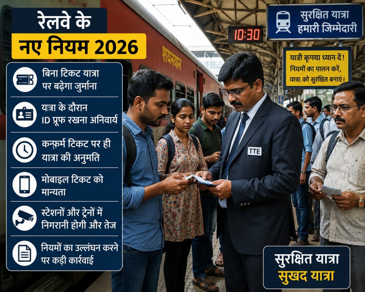 रेलवे ने बदल दिए नियम, बिना टिकट पकड़े गए तो लगेगा दोगुना जुर्माना, महिलाओं के कोच में घुसे तो भारी पेनल्टी, जान लीजिए 3 Image 24
