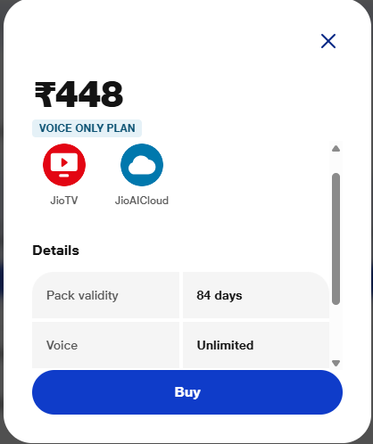सिर्फ कॉलिंग चाहिए? Jio का यह 84 दिन वाला प्लान डेटा के झंझट से दिलाएगा छुटकारा 2 Image 432