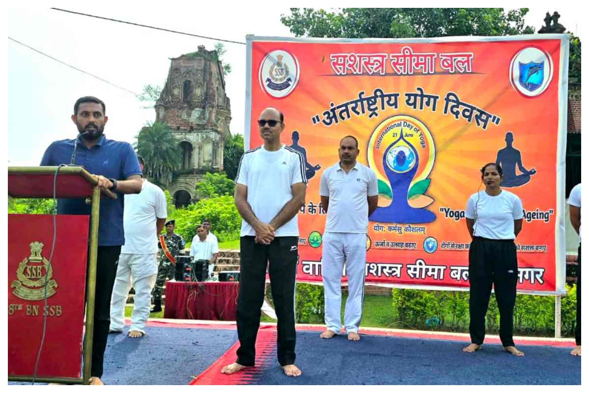 Madhubani Yoga Day Rajnagar Ssb Camp Yoga Program Sujeet Paswan 4