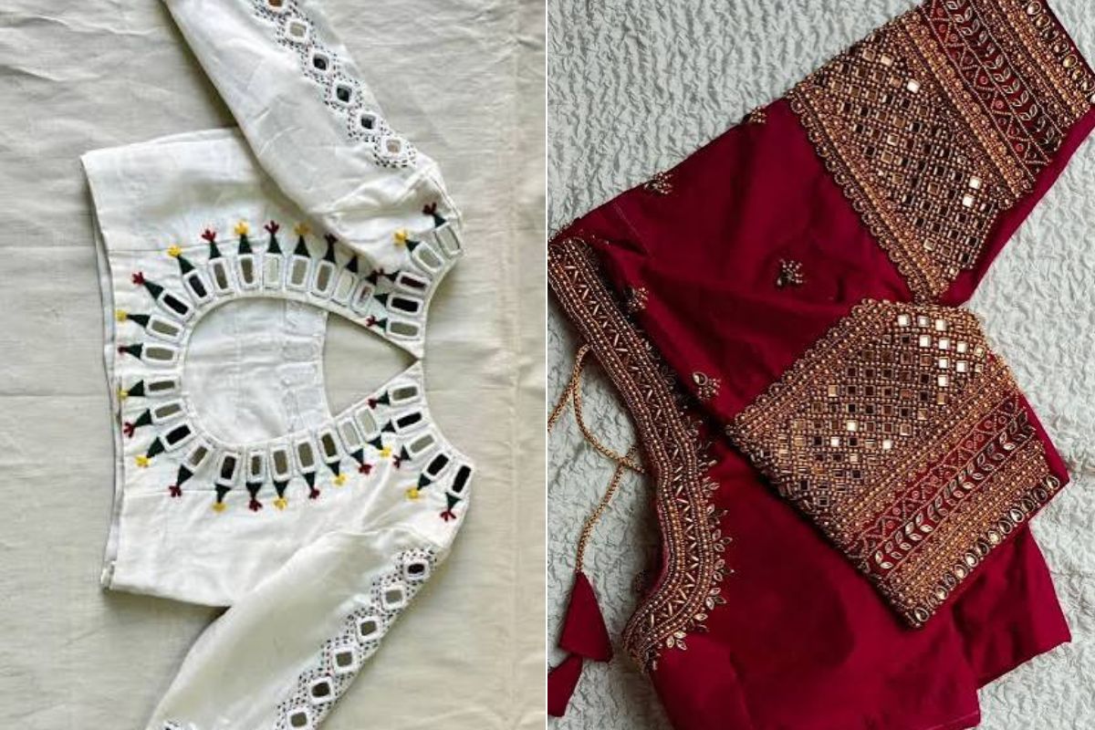 ये हैं 10 नए ब्लाउज डिजाइन्स, जो बदल देंगे आपकी साड़ी का पूरा लुक 7 Mirror Blouse Design