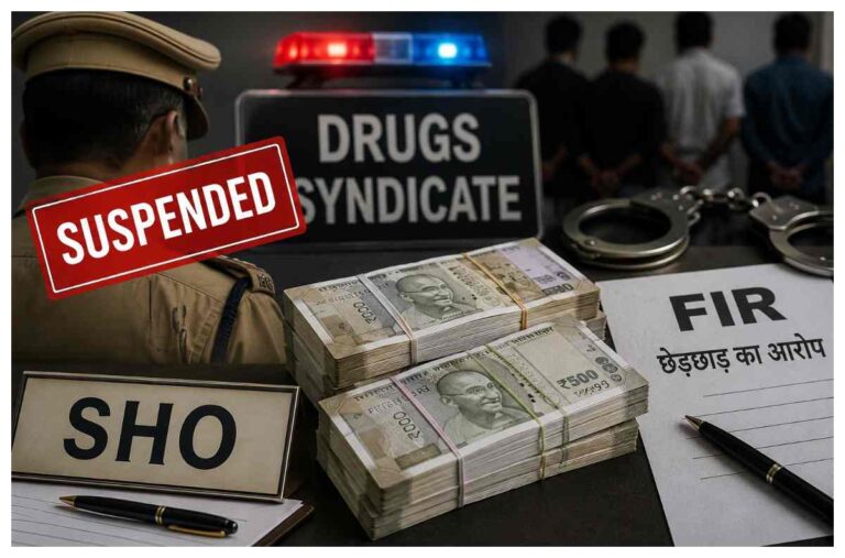 ड्रग्स सिंडिकेट मामले में तुरकौलिया SHO निलंबित, FIR से छेड़छाड़ का आरोप