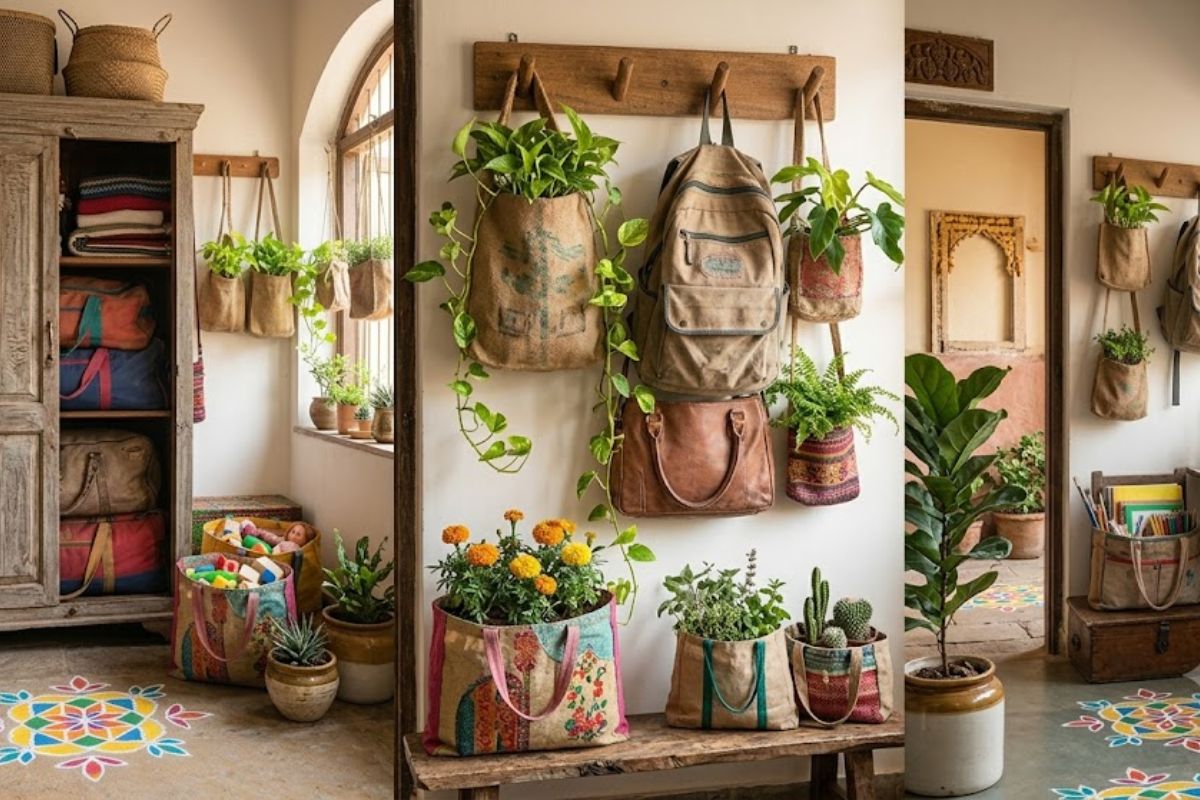 क्या आप भी फेंक रहे हैं पुराने बैग? इन 5 तरीकों से करें दोबारा यूज 4 Old Bag Plant Idea