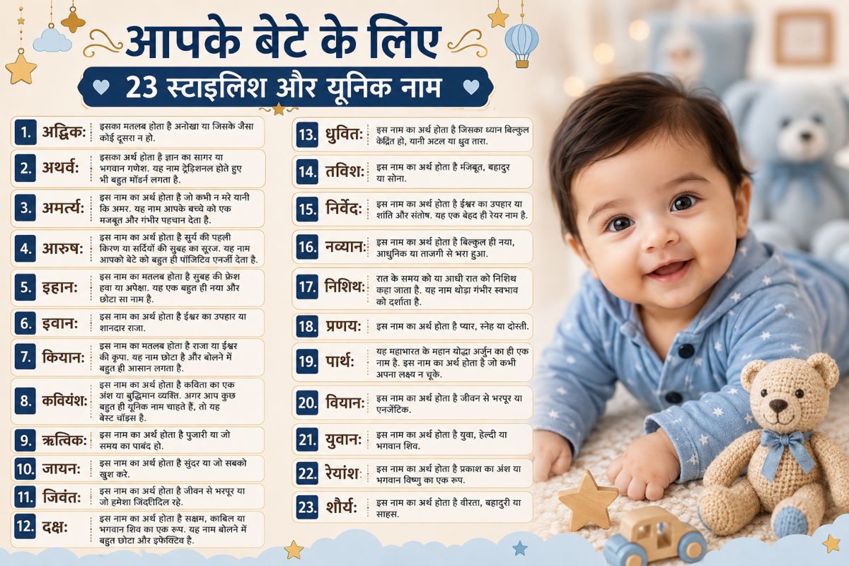 अपने बेटे के लिए ढूंढ़ रहे हैं भीड़ से बिल्कुल अलग नाम? ये 23 दुर्लभ ऑप्शंस बना सकते हैं उसकी खास पहचान 1 Rare Names For Boys
