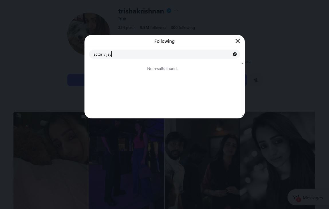 Trisha Not Follow Vijay