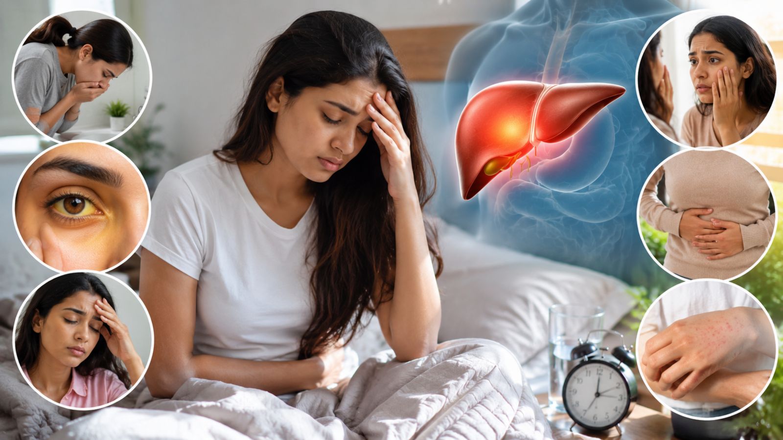 morning symptoms of liver damage