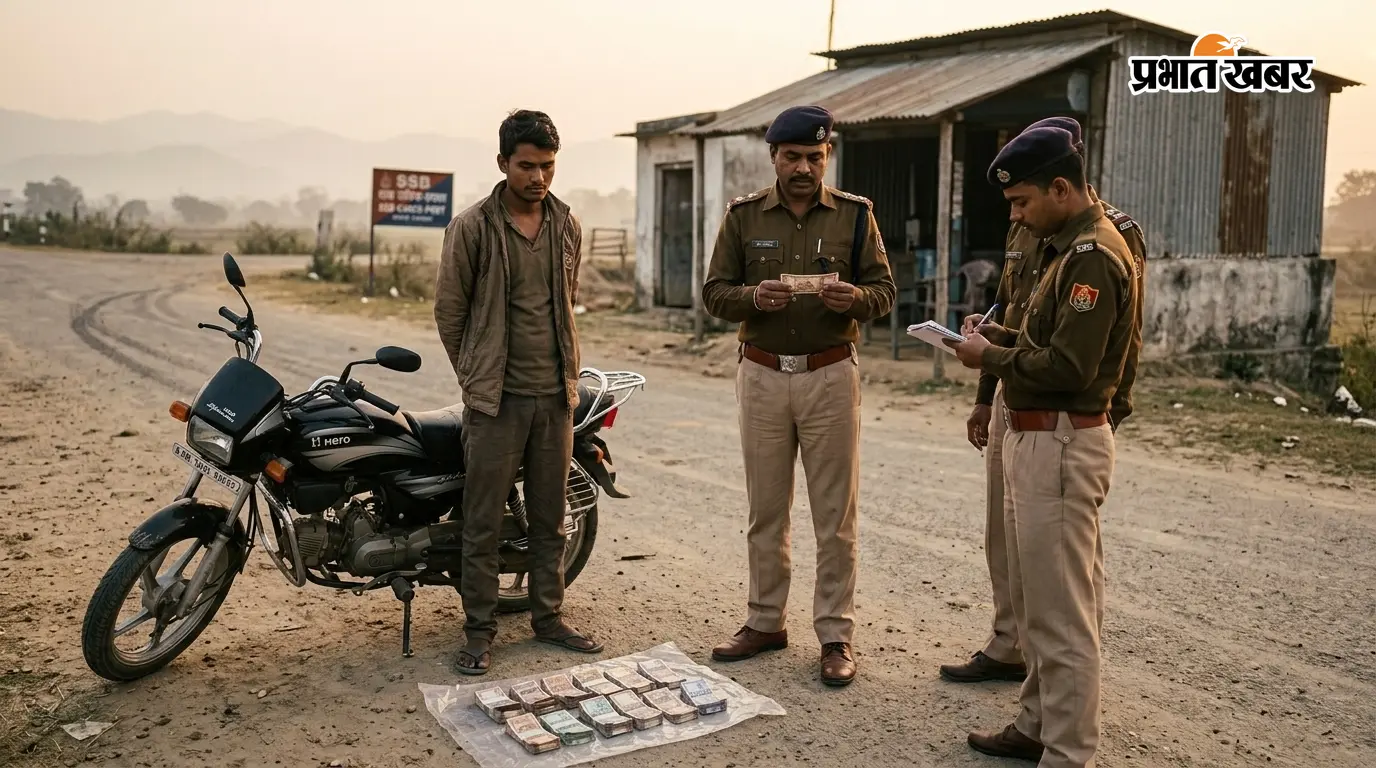 नेपाल से भारत आ रहा था युवक, एसएसबी ने पकड़े 90 जाली नोट; बाइक भी जब्त