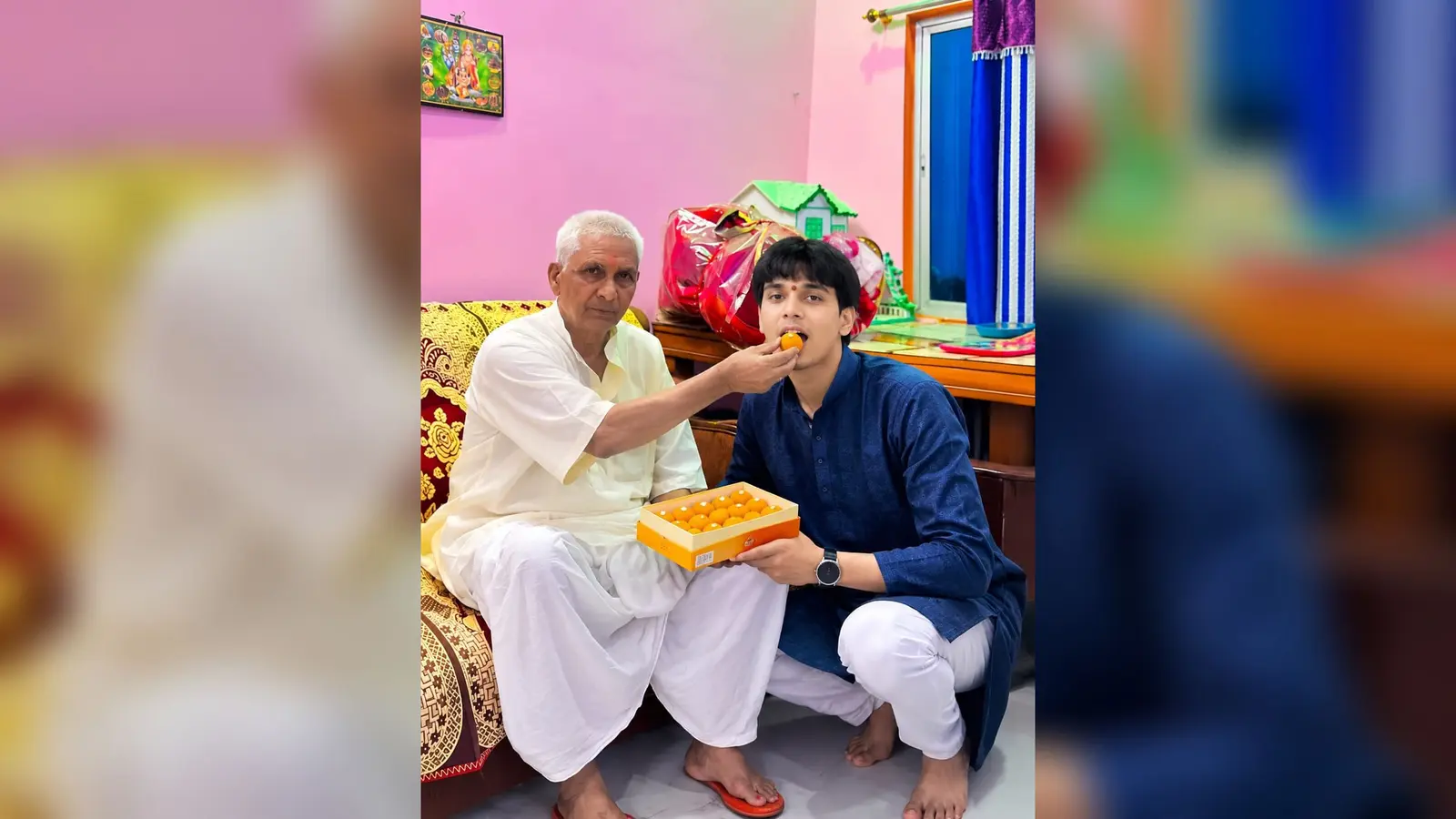 मिठाई खिलाते दादा | Prabhat Khabar Network मिठाई खिलाते दादा | Prabhat Khabar Network