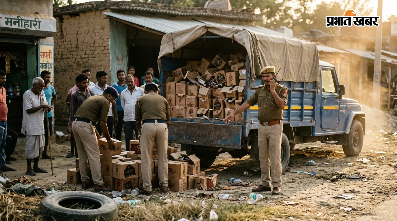 मनियारी में पुलिस की बड़ी करवाई,पिकअप से भारी मात्रा में शराब बरामद. मनियारी में पुलिस की बड़ी करवाई,पिकअप से भारी मात्रा में शराब बरामद.