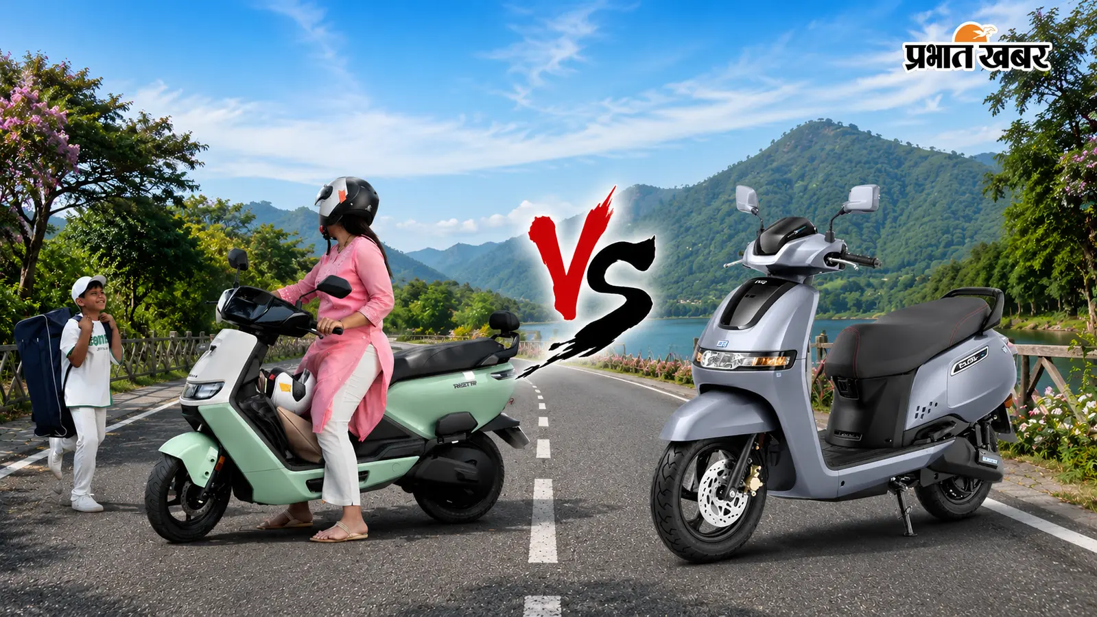 Ather Rizta vs TVS iQube E-Scooter (Image: TVS/ATHER & ChatGPT) Ather Rizta vs TVS iQube E-Scooter (Image: TVS/ATHER & ChatGPT)