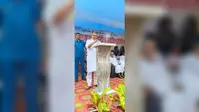 पीसी हाईस्कूल पटसा में संस्थापक रामकिशोर राय की प्रतिमा का अनावरण