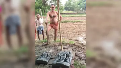 पटना में खेत की जुताई के दौरान मिलीं भगवान विष्णु-लक्ष्मी और शिव की प्राचीन प्रतिमाएं, दर्शन के लिए उमड़ी श्रद्धालुओं की भीड़