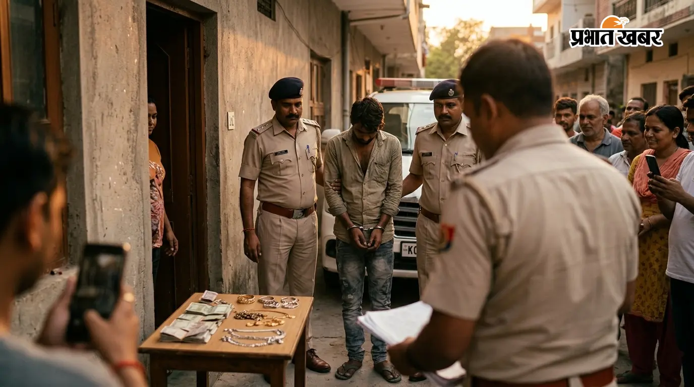 चोरी का खुलासा: आरोपी गिरफ्तार, लाखों का सामान बरामद चोरी का खुलासा: आरोपी गिरफ्तार, लाखों का सामान बरामद