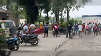 पूसा थाना पर महिला के पिटाई के विरोध में ग्रामीणों ने किया हंगामा